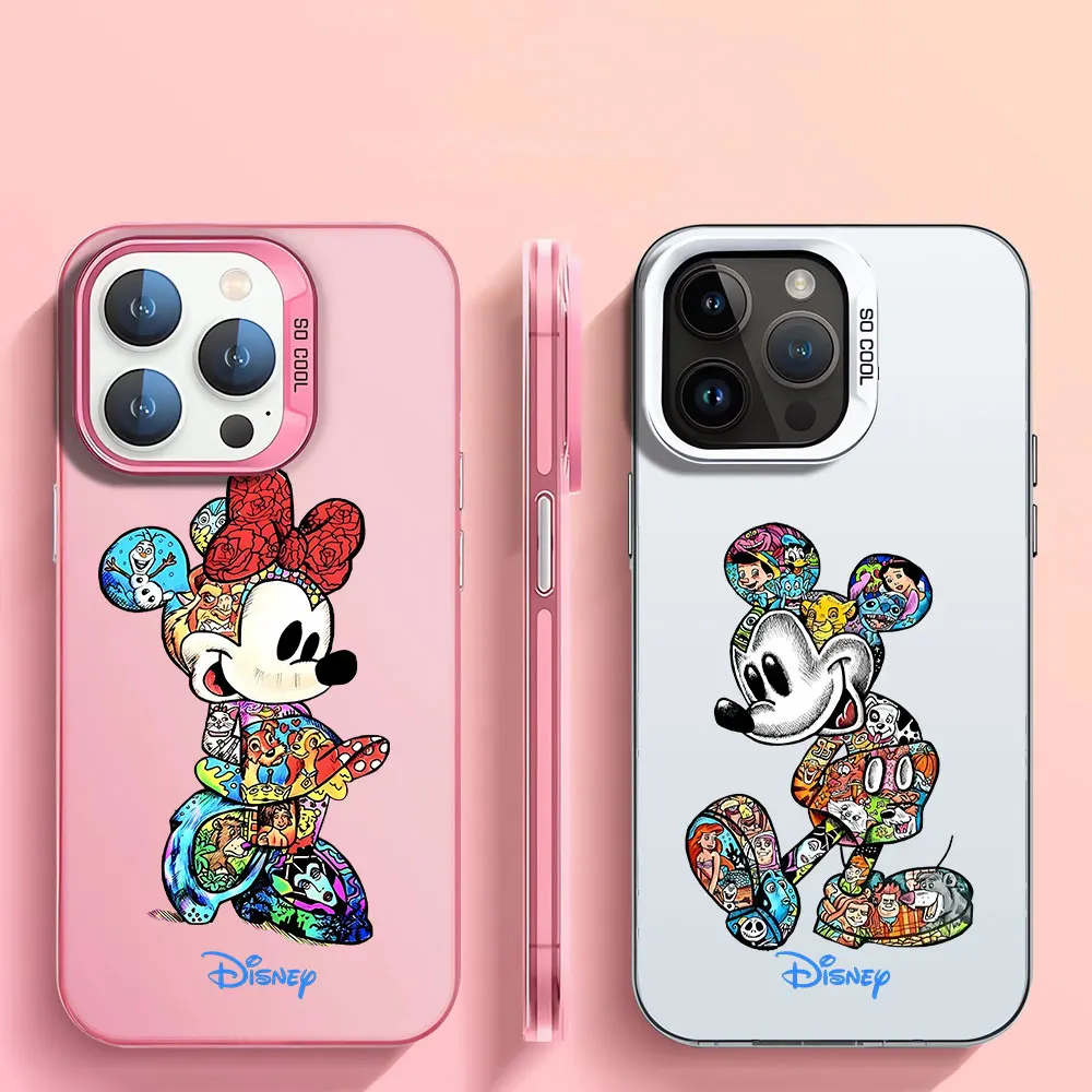 Custodia Per Iphone 15 Pro Max Xs Max X 12 Pro Xr 13 11 14 Plus 13 Cover Morbida Paraurti Trasparente Tpu Silicone Retro Disney Mickey Minnie