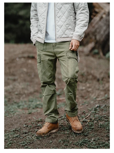 Heavyweight tactical pants in washed color