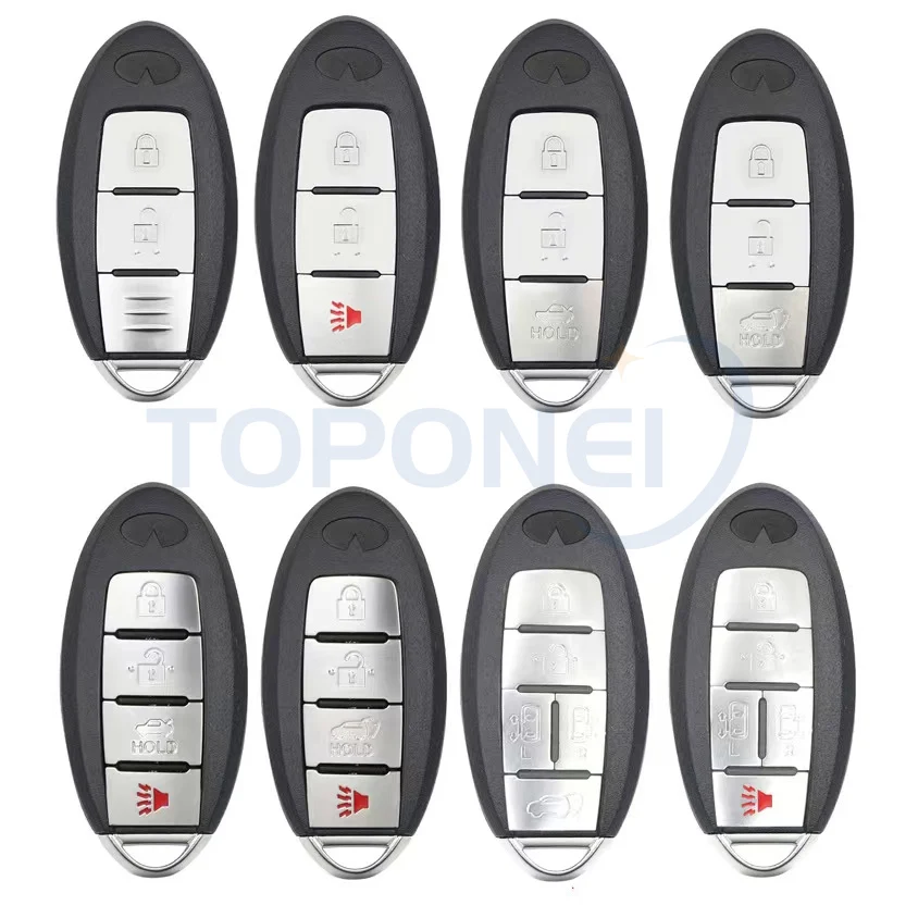 2/3/4 Buttons Keyless Entry Car Key Blank Fob Key Case Remote Key Shell Cover For INFINITI G35 G37 With Uncut Blade 433mhh 3 buttons car remote key with id48 chip 4d0837231n for audi a2 a3 a4 a6 a8 tt 2002 2004 keyless entry systems