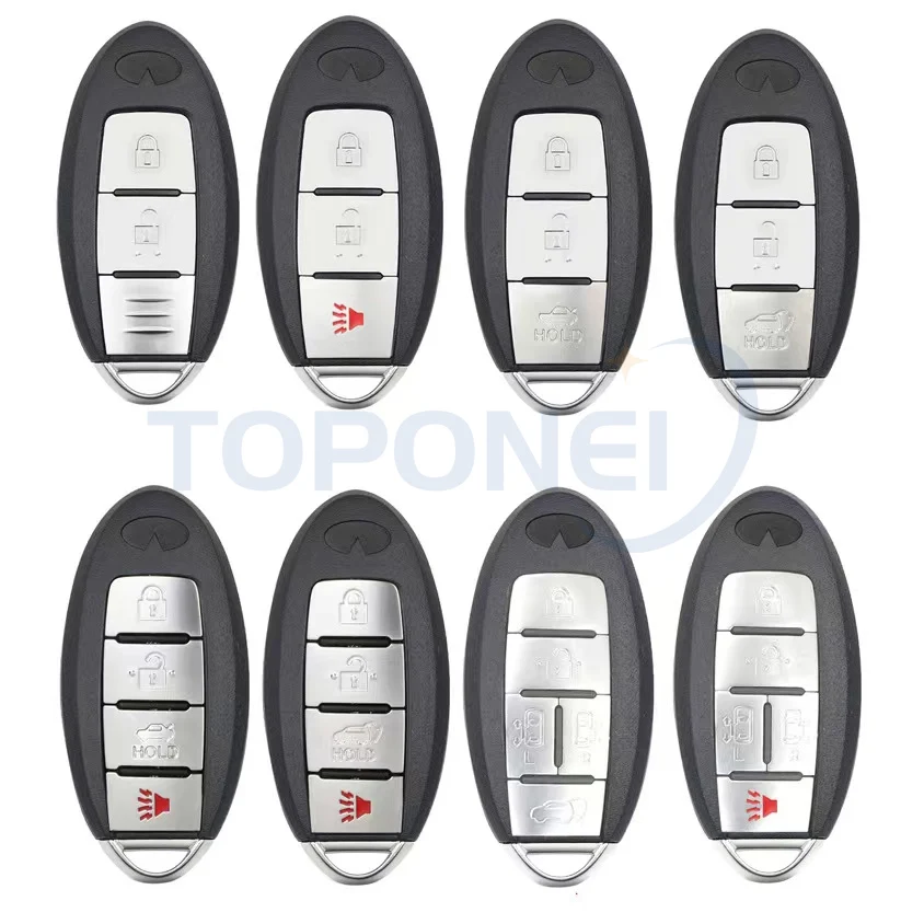 2/3/4 Buttons Keyless Entry Car Key Blank Fob Key Case Remote Key Shell Cover For INFINITI G35 G37 With Uncut Blade 433mhz 3 buttons flip remote car key with pcf7946 chip keyless entry transmitter auto key for vauxhall opel vectra signum auto