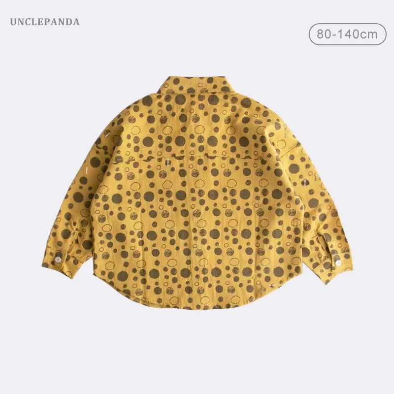 Children's Long Sleeve Cotton Shirt Loose Fit Top For Boys And Girls Spring Autumn Collection Casual Clothing