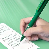 1pc/3pcs Green Ink Gel Pen, 1.0mm,for Writing, Large Capacity Refill, Office Supplies Back To Sochool Stationery 2