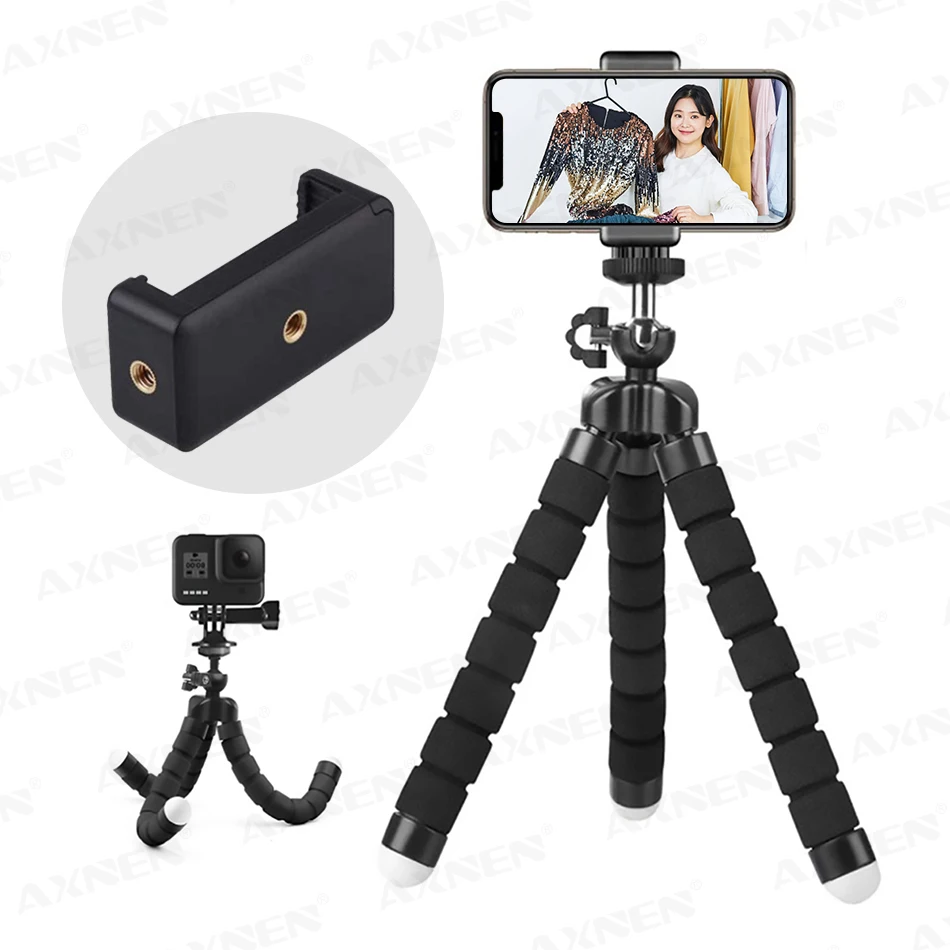 Sponge Tripod Octopus Bracket Universal Smartphone Tripod Mini Flexible Octopus Leg Mobile Phone Holder Stand for iPhone Samsung