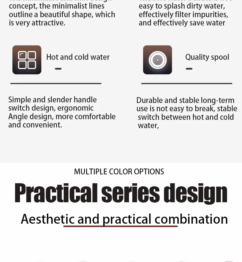 Description Picture 5 of itemBathroom basin mixer faucet washbasin shower room counter basin ceramic toiletries smart Bath wc tapple hot & cold matt black