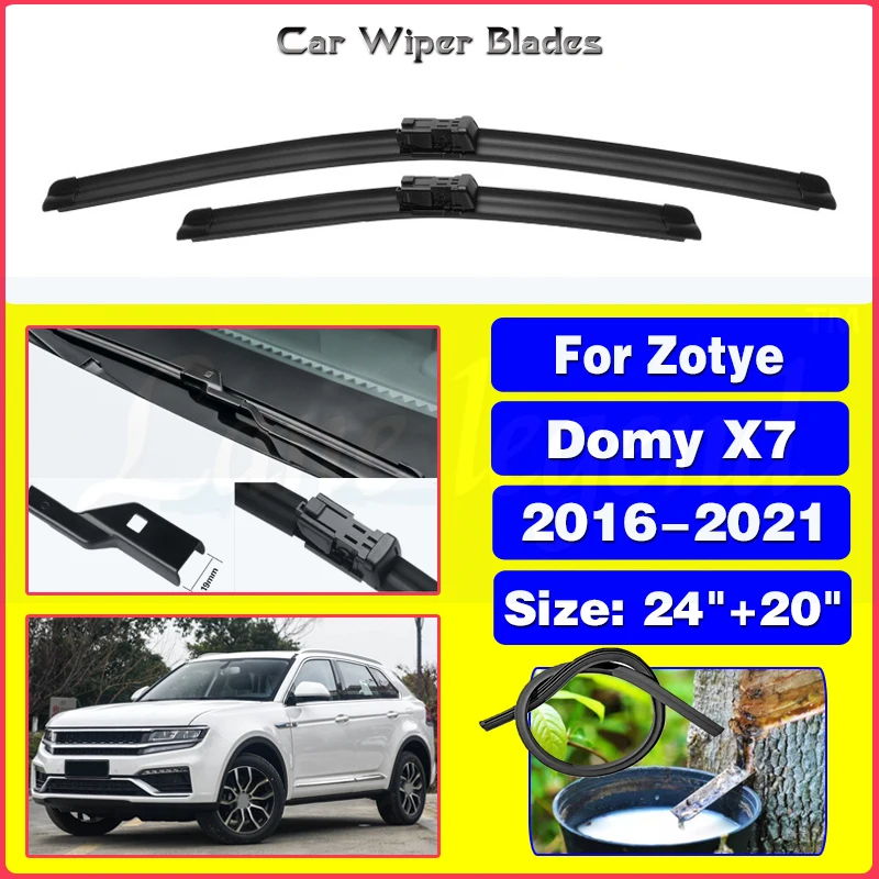 

Wiper Front Wiper Blades For Zotye Domy X7 2016 2017 2018 2019 2020 2021 Windshield Windscreen Clean Window Car Rain Brushes