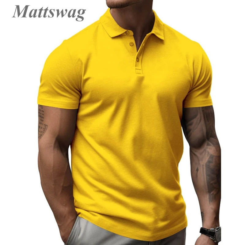 

Mens Slightly Elastic Solid Color Sports Polo T Shirts Summer Daily Short Sleeve Men's Clothing Slim Fit Fitness Tops de Hombre