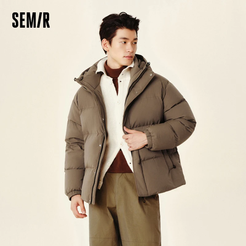 Semir Down Jacket Men Waterproof Windproof Winter Shoulder-Fitting Outerwear Couple Down Jacket