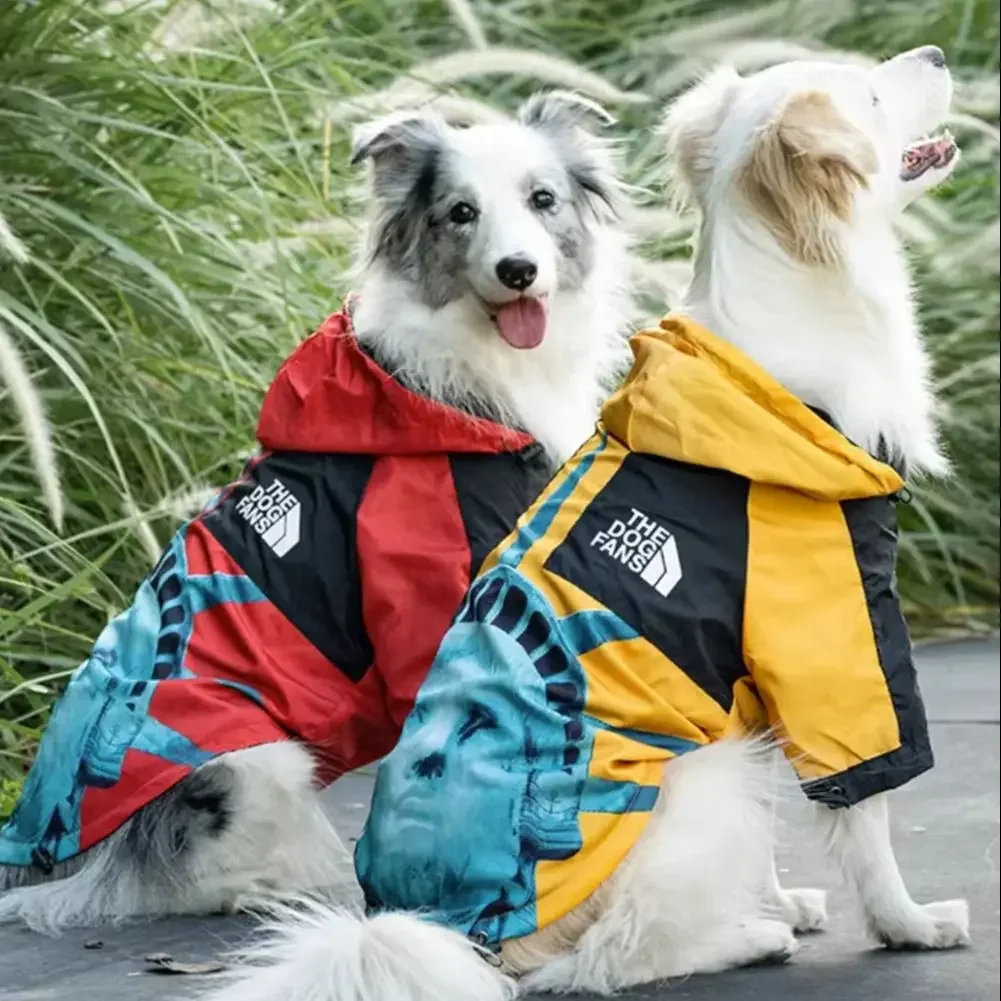 Pet Dog Jacket Raincoat Adjustable Waterproof for Big Dogs 2XL/3XL/4XL/5XL