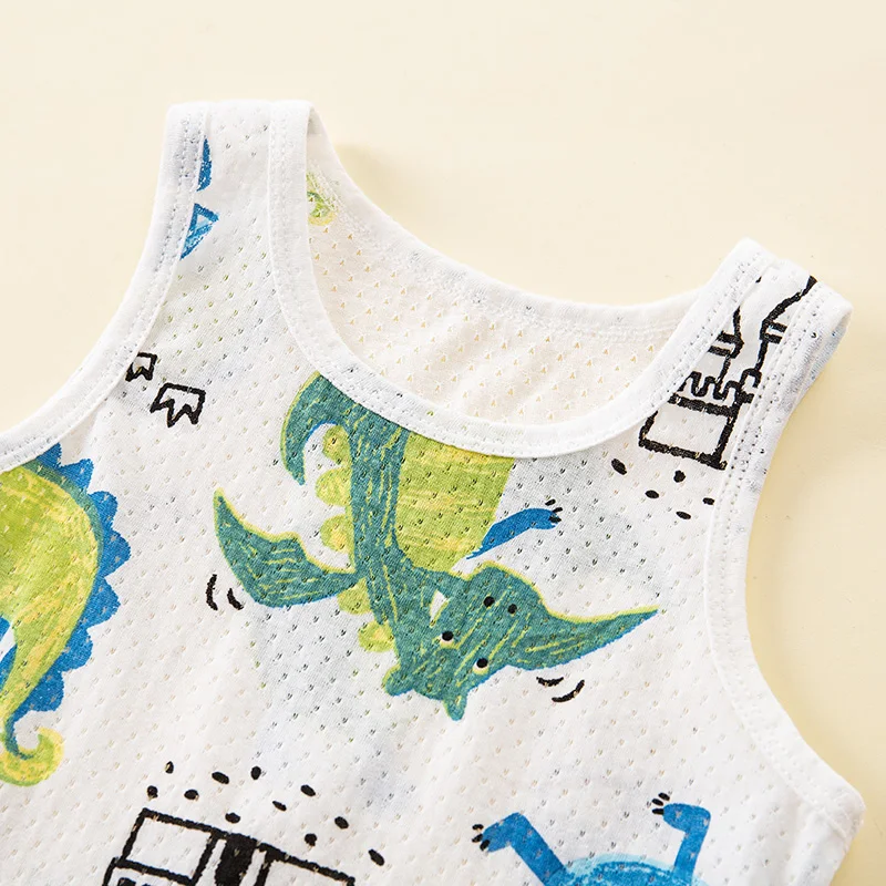 Toddler Baby Boy Pajamas Cotton Sets for Girls 0 to 1 2 3 4 5 6 7 8 9 Years Summer Children Pyjama Short Sleeveless Kids Pijamas 4