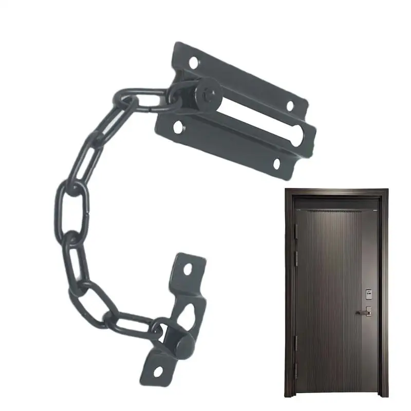 Security Door Chain Guard Rust-Resistant Metal Chain Locks Door Lock Security Chain Anti-Theft Latch Chain Lock Thickened Door