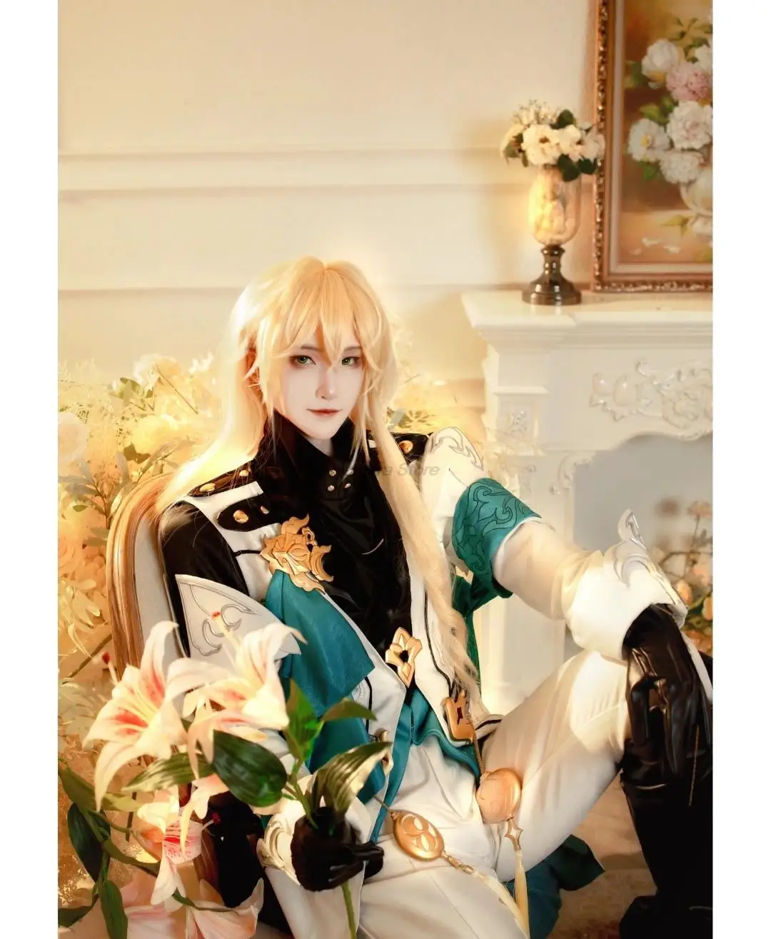 

Honkai Star Rail Luocha Cosplay Costume Wig Uniform Necklace Gloves Xianzhou Luofu Trader Halloween Party Women Men Accessory