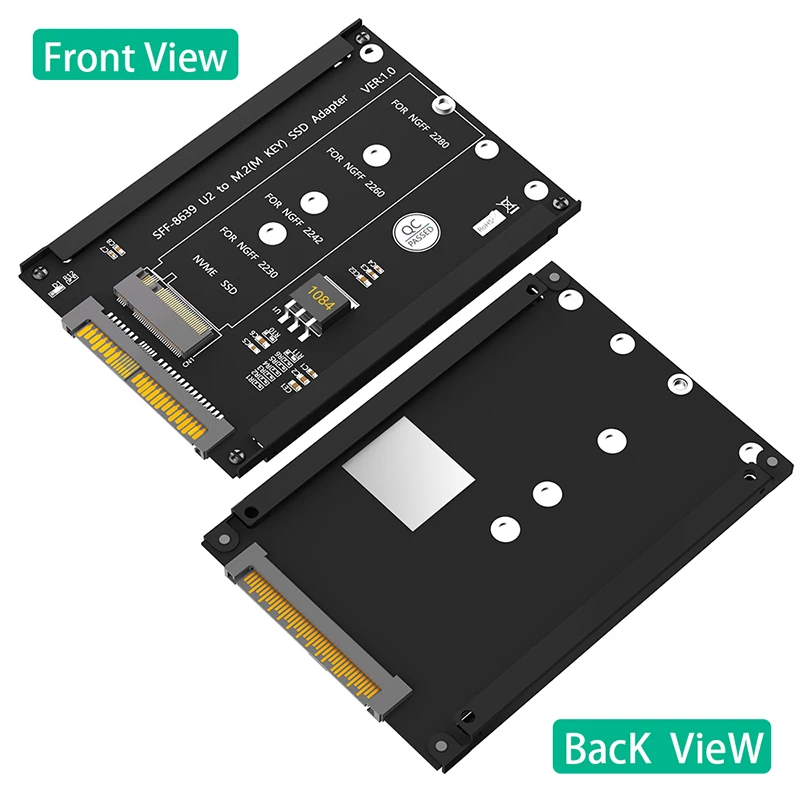프레임 브래킷 포함 M.2 NVME M 키 SFF-8639 U.2 어댑터 카드 라이저, M2-U2 컨버터, 2230 2242 2260 2280 M2 NVME SSD 지원