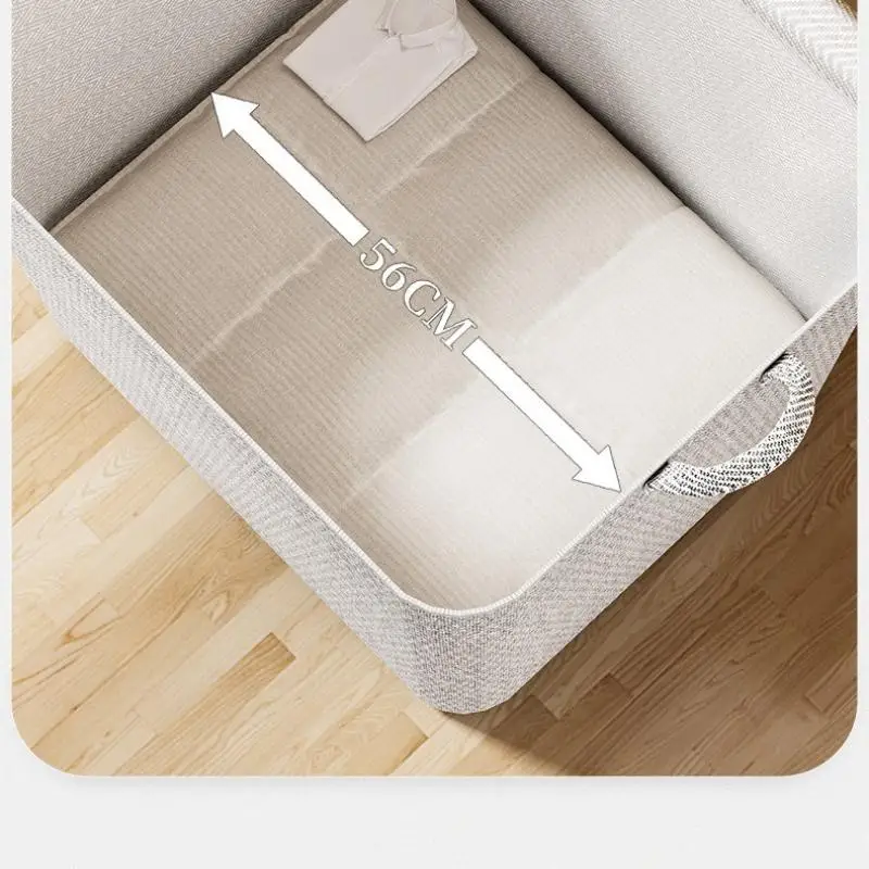 1 Stück 220 l extra große Kleidungs-Aufbewahrungsbox – faltbar mit Abdeckung, Baby-Wäschekorb-Organizer-Tasche für die Aufbewahrung von Kleidung zu Hause – Detail 11