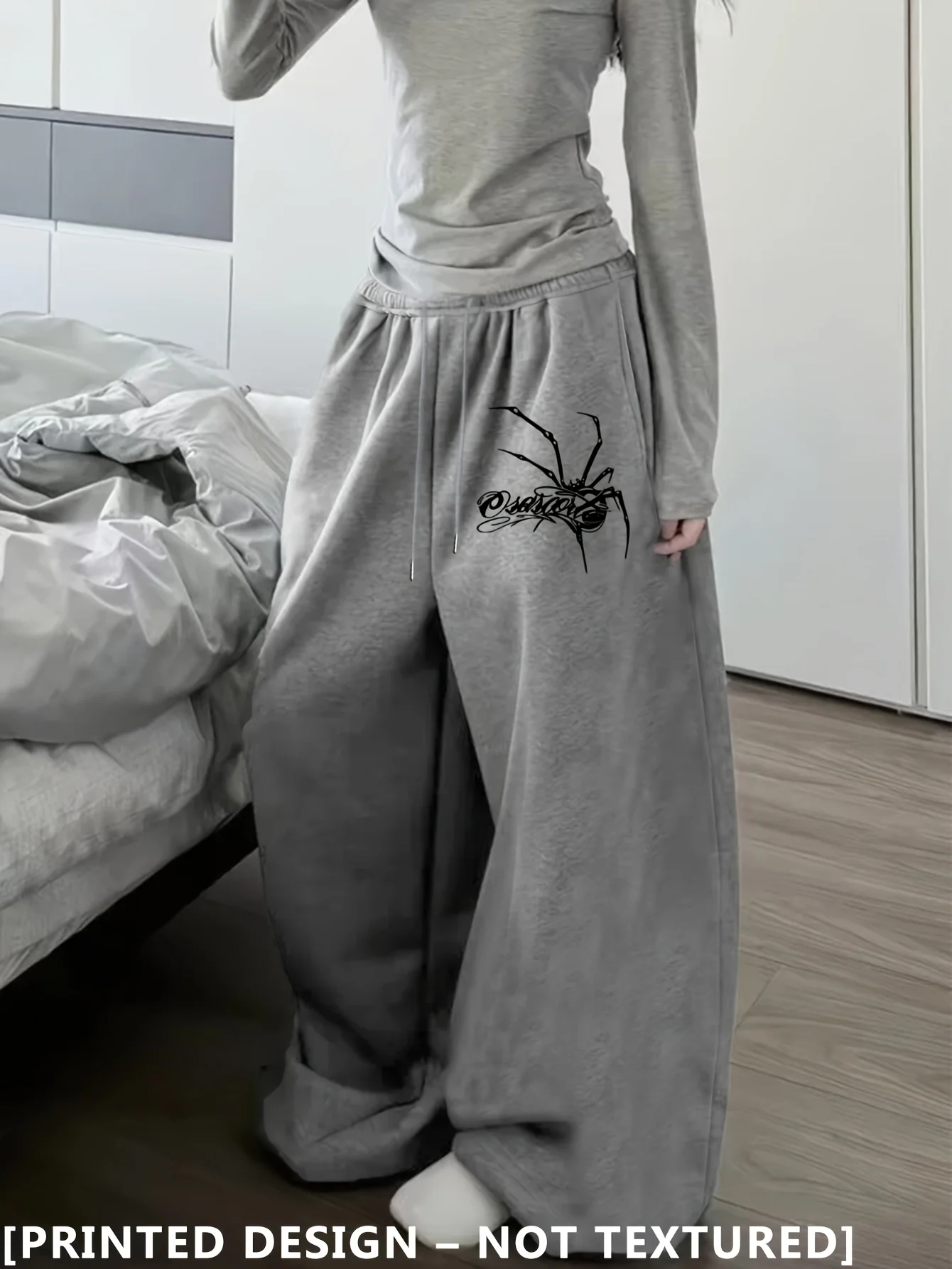 Men Women Straight-Leg Long Pants,3D Dark Spider Graffiti Graphic Print Quick Dry Trousers Elastic Unisex Street Pants