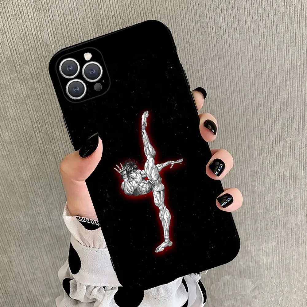 thumbnail image 1 of Funda de teléfono Anime Baki h-hanma para iPhone 15,14,13,12,11,Plus,Pro Max,XS,X,XR,SE,Mini,8,7, silicona suave, color negro, 1 of 5