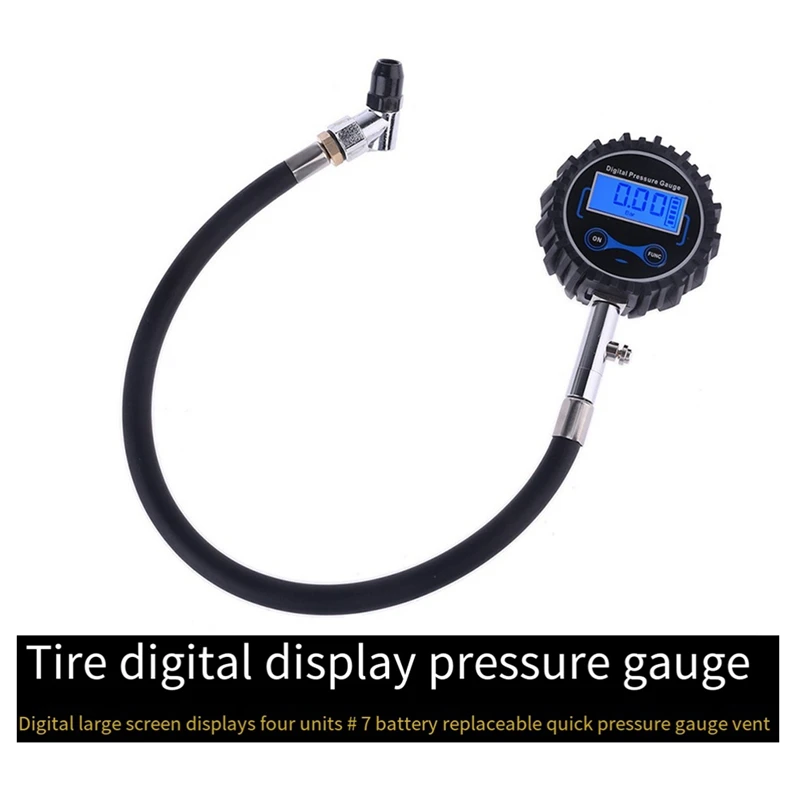3～200PSI Car Tire Pressure Gauge LCD Display High Precision Digital Tire Tester For Car Truck Vehicle Motorcycle