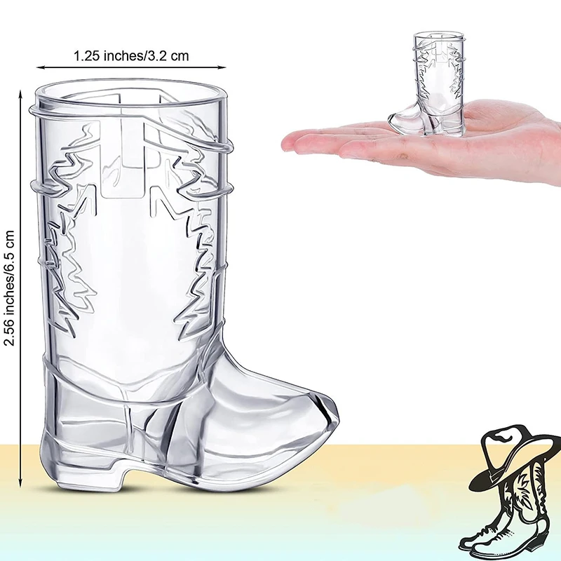 Mini Cowboy Boot Shot Glasses Cowboy Glasses Western Cowboy Glasses For Cowboy Cowgirl Bachelorette Party