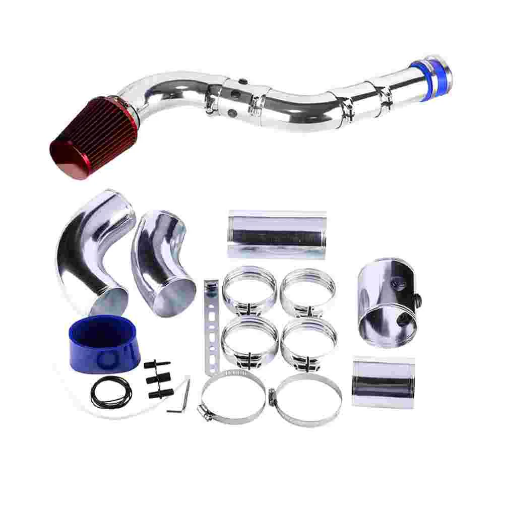 

1 Set Universal Car 76mm Aluminum Universal Car Cold Air Intake Filter System Aluminum Alloy Hose Tube Kit Intake Filter Kit