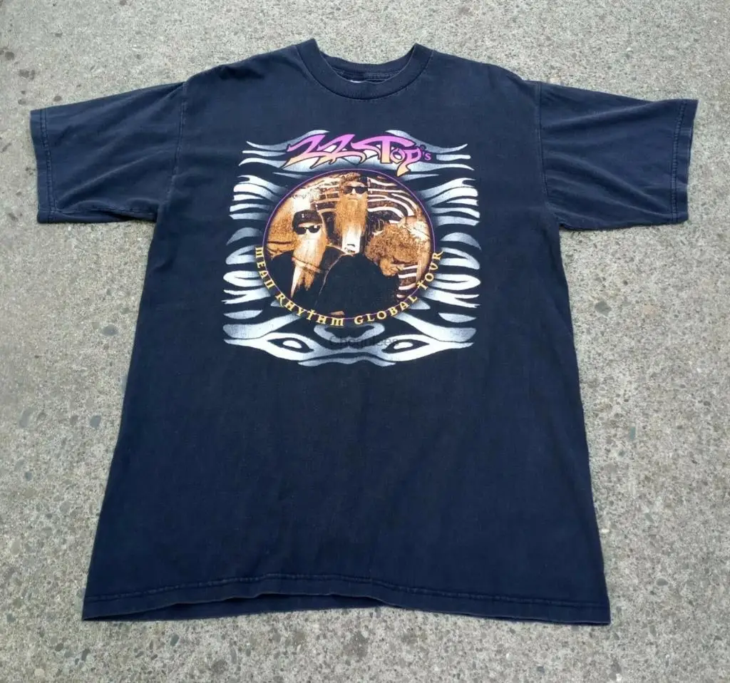 Vintage 90s ZZ Top Mean Rhythm Global Tour T Shirt 1997 Rock N Roll Music Band |