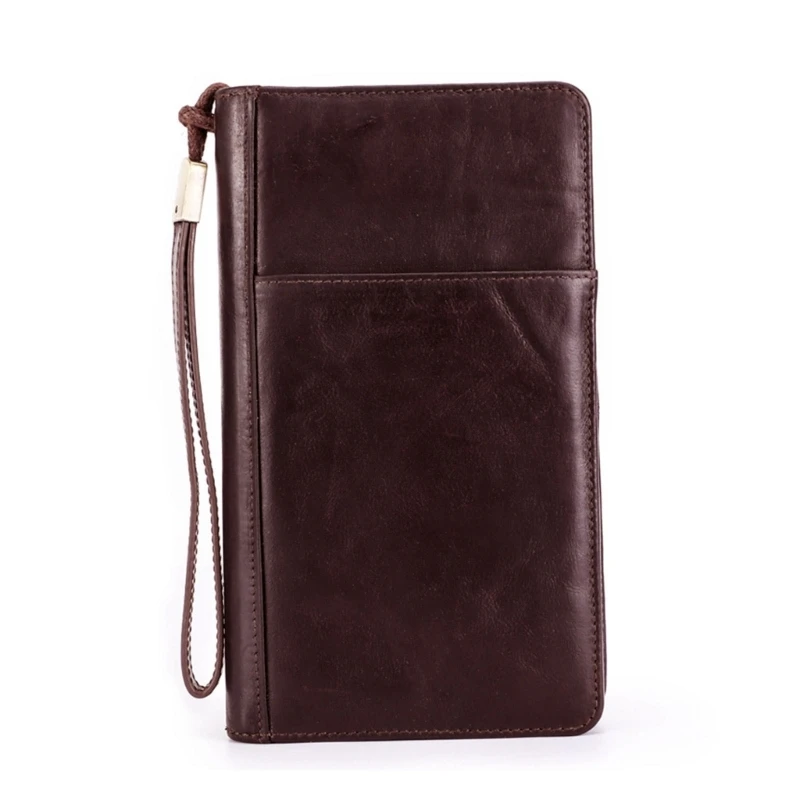 

RFID Blocking Wallet Zipper Money for Case Men Credit Card Holder Pen Slot Travel Passport Business Gift