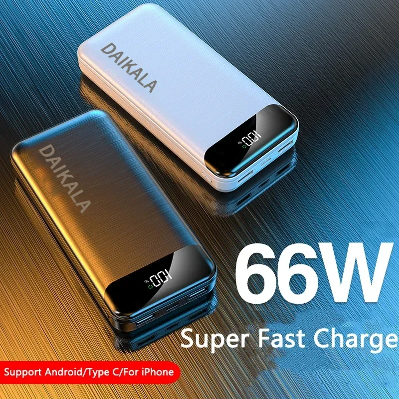 

66W Super Fast Charging 30000mAh Power Bank for Huawei External Battery Charger for iPhone 12 Xiaomi Portable Powerbank
