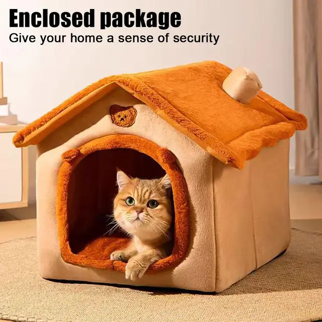 Thickened Pet Warm House Cat And Dog House Winter Warm Universal For All Seasons Detachable And Washable Cute New Comfortable 1