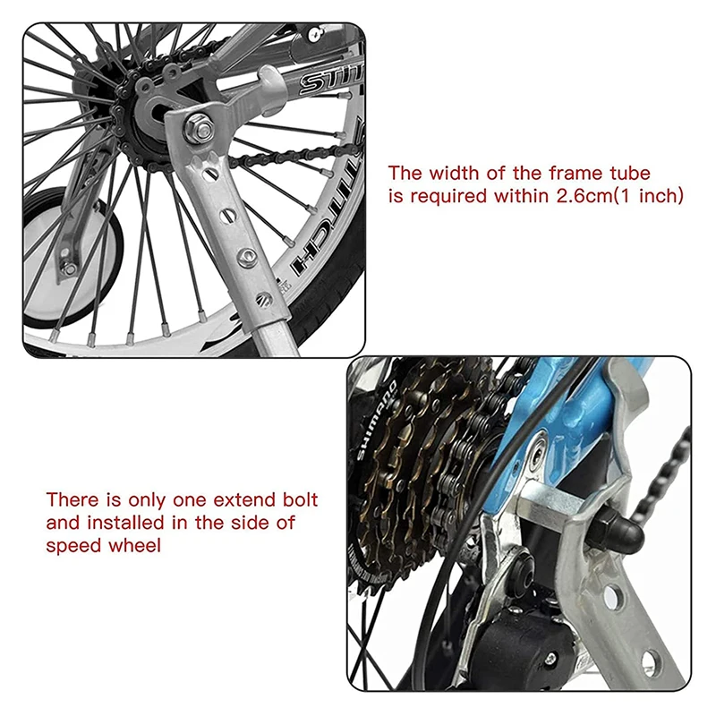 Children's Bicycle Auxiliary Wheel - Universal 16-24 Inch Model Side Stabilizers Training Wheel for Stroller durable