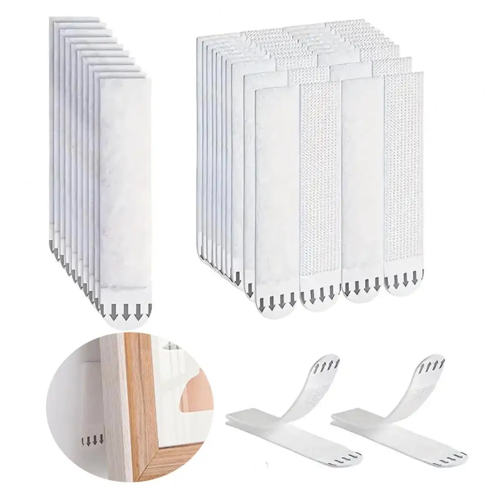Picture Hanging Strip Sticky Picture Hanger No Nails Adhesive Photo Frame Mounting Artwork Poster Wall Hanging Tape 12 Pairs
