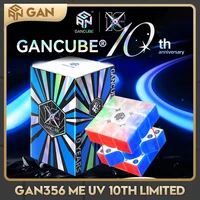 [CubeFun]GAN 356ME UV 10th Anniversary Limited Magnetic Magic Speed Cube Stickerless Professional Toys 1