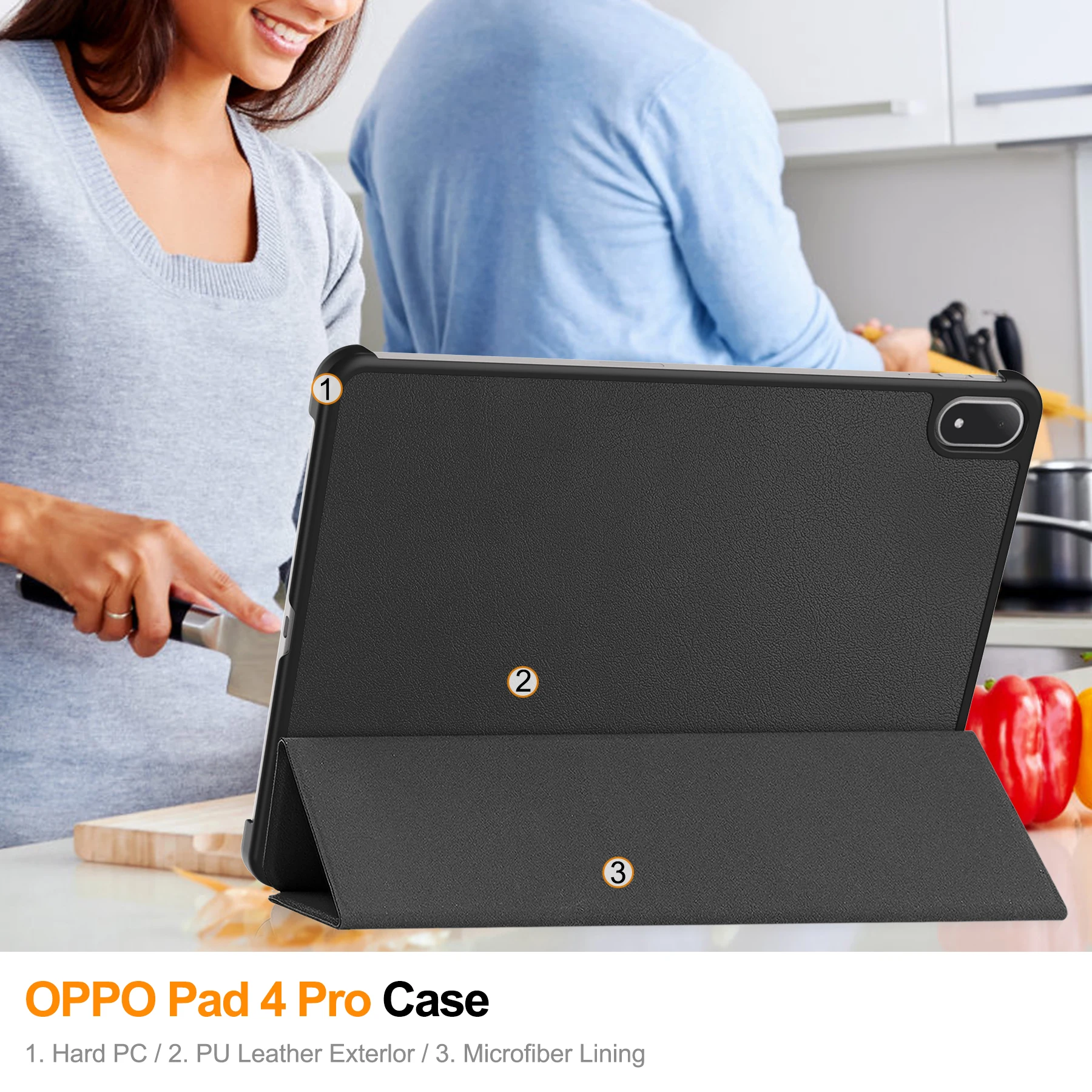 Shockproof Auto Sleep/Wake Tri-Fold Magnetic Stand Tablet Case
