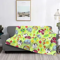 Keroro Blanket Flannel Spring Autumn Kero Platoon Breathable Lightweight Throw Blankets For Sofa Couch Rug Piece 1