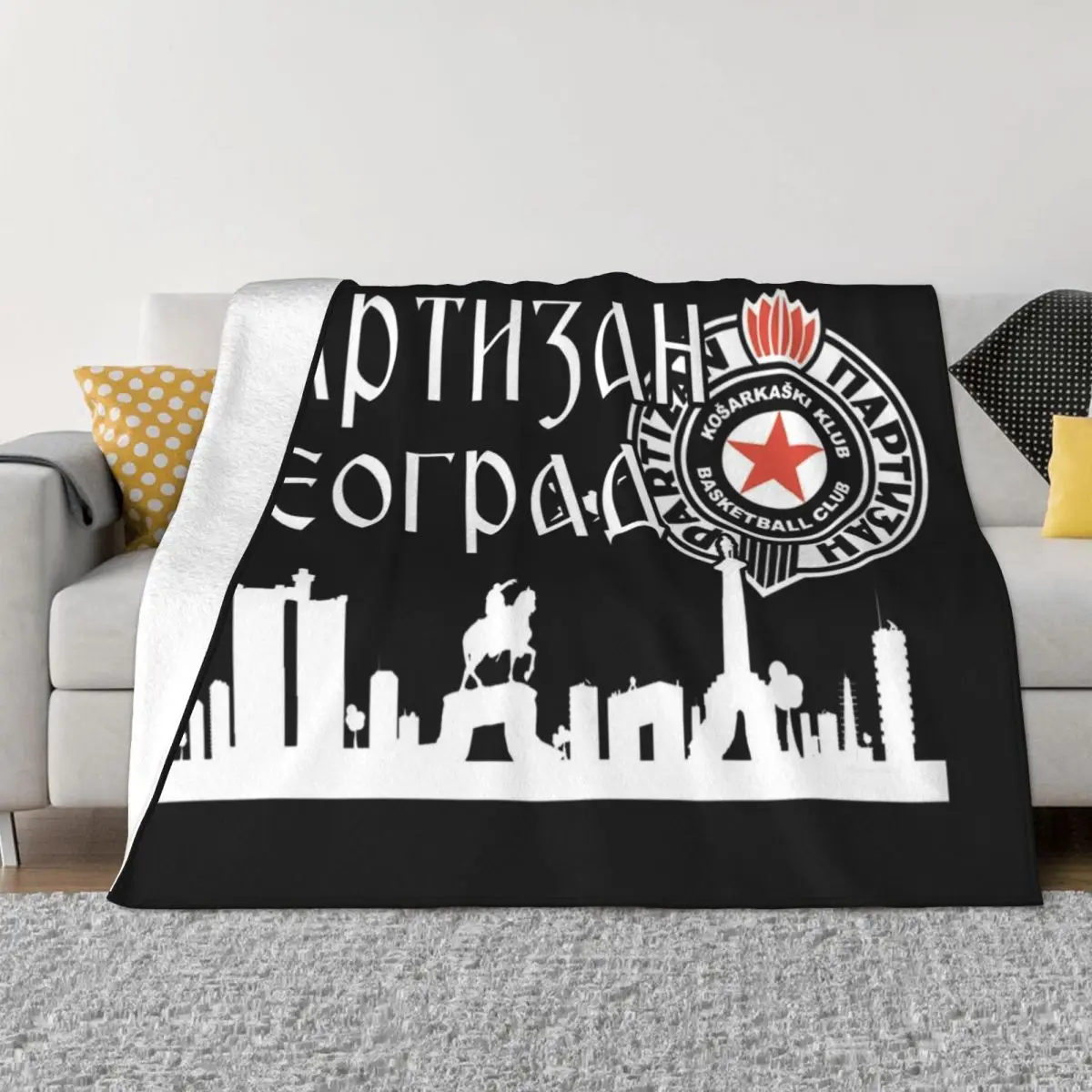 

Partizan Beograd Throw Blanket Decorative Beds Soft Plaid anime funny gift Blankets