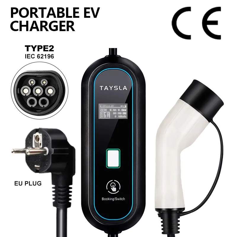 TAYSLA Electric Car Charger Type 2 Charging Cable EV Charging Station Wallbox EVSE Electric Charger for Nissan Leaf Charger 16A