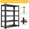 3000LBS Heavy Duty Garage Shelving Units and Storage, 5 Adjustable Levels, 48″W Metal Shelving for Garage, 72″H Standing Shelf 3