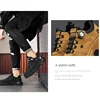 Low-top Mens Casual Shoes Quality Men Boots Rotating Button Men Leather Casual Shoes Trend Work Footwear 2024 New Erkek Ayakkabı 6