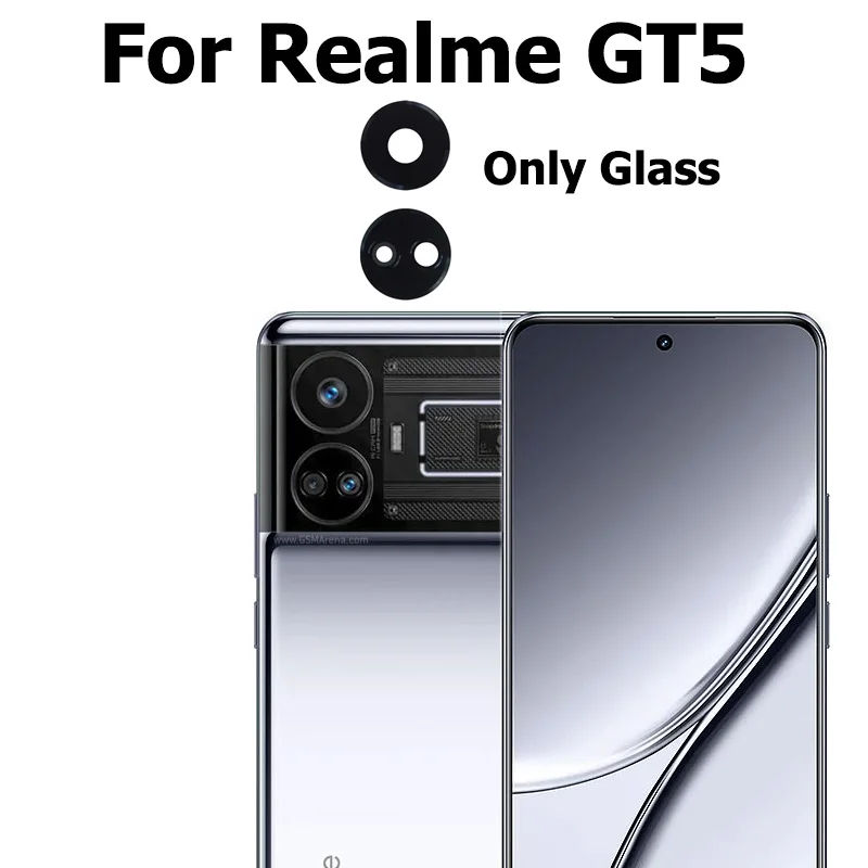 

Original For Realme GT5 GT 5 Back Rear Camera Glass Lens Cover With Glue Adhesive Sticker Repair Replacement Parts