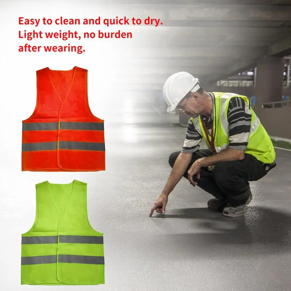 Unisex XL XXL XXXL Reflective Vest Workwear Provides High Visibility Day Night Running Cycle Warning Child Safety Vest
