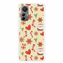 Christmas Soft Silicone Back Cover Phone Case with Clear Cartoon Design for -Redmi K50 Ultra (G10.CH.70)