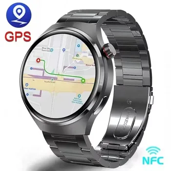 For Huawei New GPS Smart Watch Men IP68 NFC GPS Tracker AMOLED 360*360 HD Screen Heart Rate BT Call Smart Watch Men GT4 Pro 2024