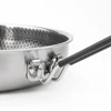 Stainless Steel Honeycomb Non-Stick Pan Folding Handle Wok Frying Pan Picnic Camping Equipment Outdoor Kitchen Cookware 5