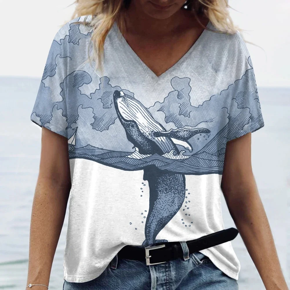 Рисунок 3 - Футболка женская цветная с рисунком дельфина