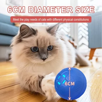 Smart Cat Rolling Ball Toys Rechargeable Cat Toys Ball Automatic Cat Baiter Random Motion for Cat USB Charging Bite Resistant 1