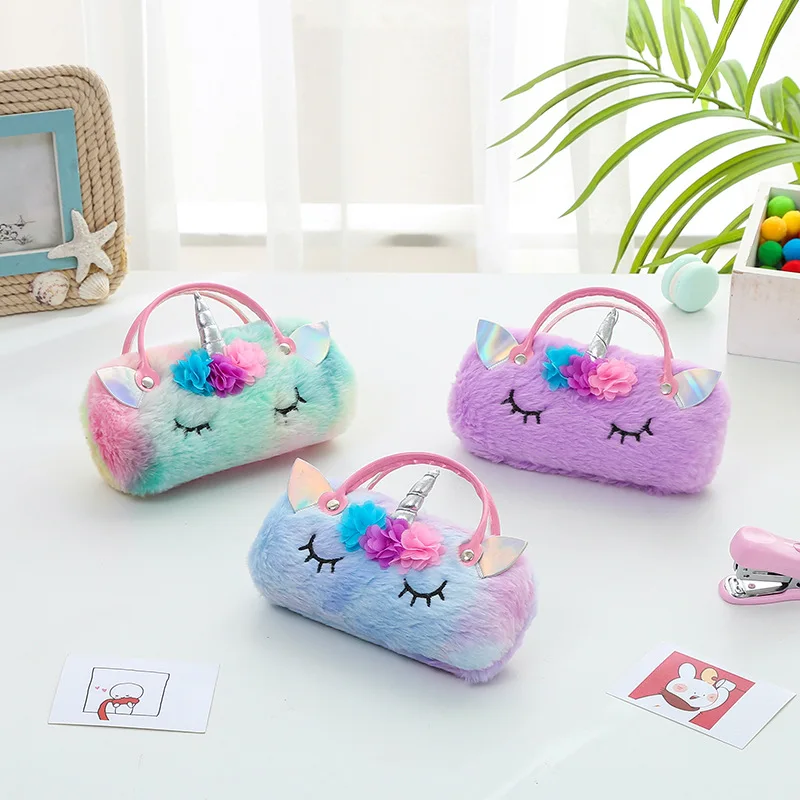Protable Plush Unicorn Cute Cartoon Glasses Box Spectacle Case