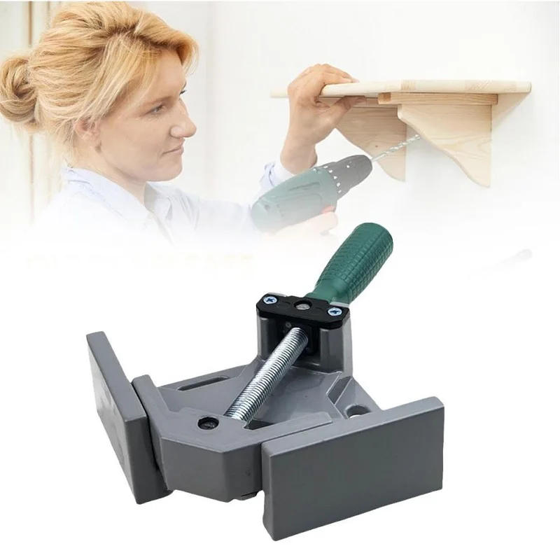 Angolo di saldatura a 90 gradi angolo di fissaggio ad angolo retto Clip morsetto supporto per la lavorazione del legno cornice per foto morsetto per vetro strumento manuale per mobili