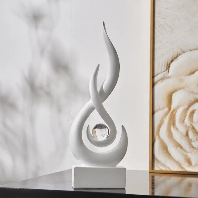 Sculpture Abstraite à Collectionner, Figurine de Bureau, Statue d'Art en Résine pour Salon, Maison, Meuble TV, Décorations de Centre de Table 1