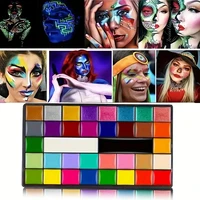 36-Color Face and Body Painting, Large Cream Face Painting Palette Set, Suitable for Halloween and Holiday Party Special Effect Costume Role-Playing Makeup 2