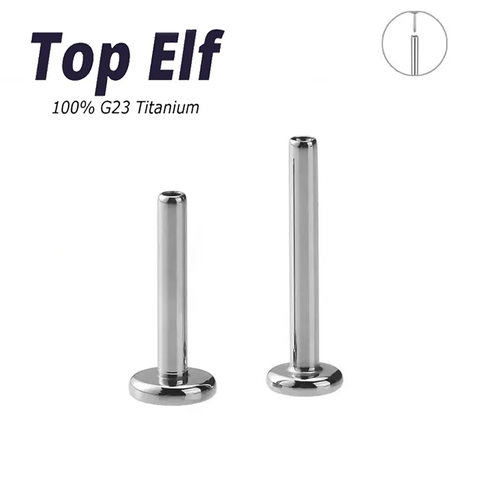 G23 티타늄 피어싱 나사없는 귀걸이 바, 코 피어싱, 이주 나선, 고급 주얼리, 16G, 10 개, 50 개, 100 개