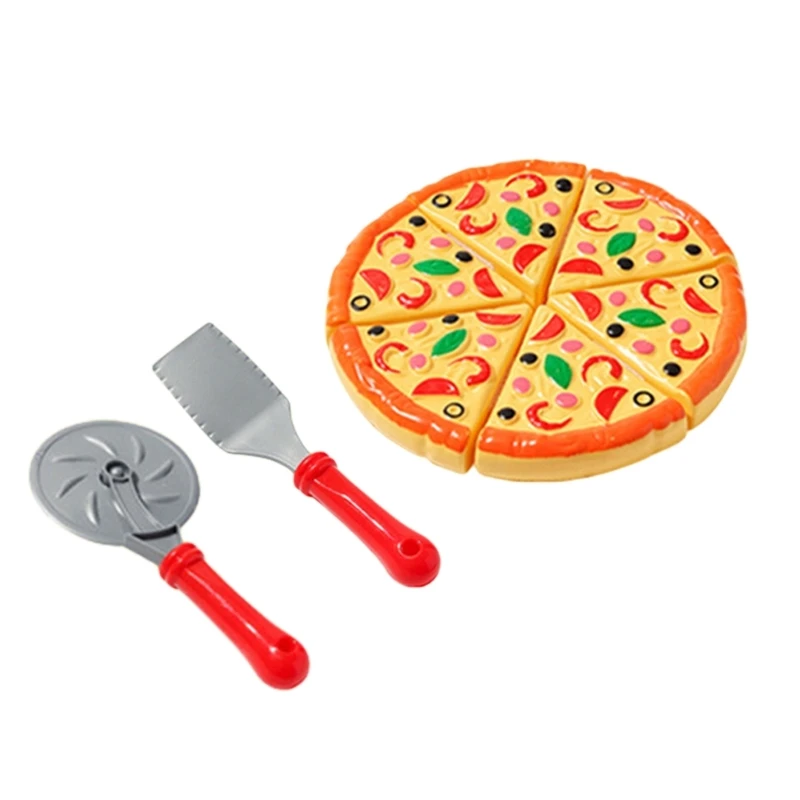 

4XBD Pizza Pie Cut & Serve Pretend Play Foods Set Cuttable Toy Pizza Toy