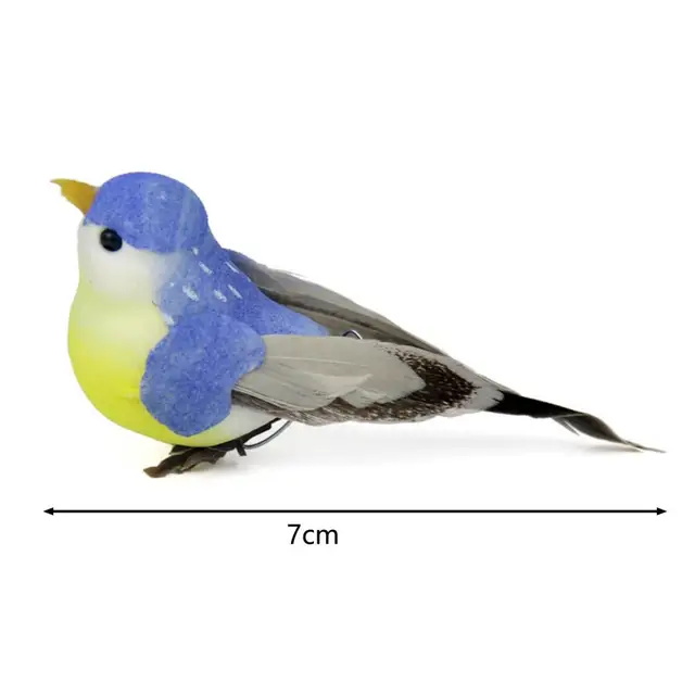 Mesterséges Madár Reális Ünnepi Otthoni Prop Élénk Színű Karácsonyi Tollas Hab Erkélyre - Image 6