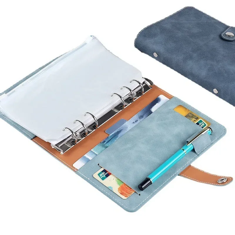 Budget Binder Notebook A6 Budget Binder Planner Notebook Cover PU Loose-leaf 6 Holes Binder Diary